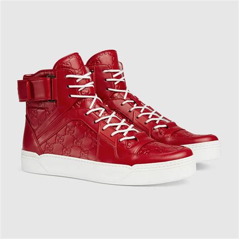 gucci sneaker high tops|gucci signature high top sneaker.